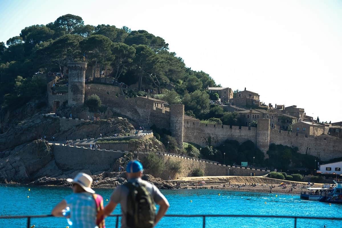 The medieval fortified village of Tossa de Mar on the Costa Brava tour.