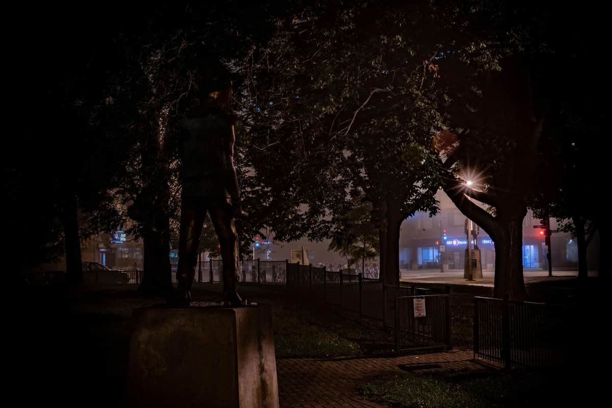 Photo de l'homme de fer-blanc au parc Oz.