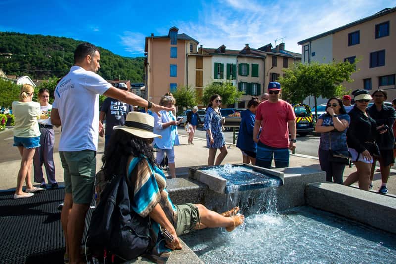 The healing thermal waters in the French spa town.